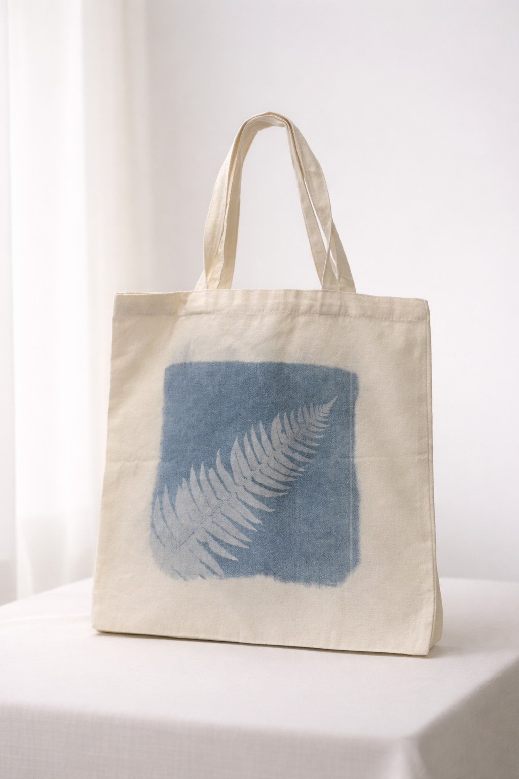 Vancouver Island Fern Cyanotype Tote Bag