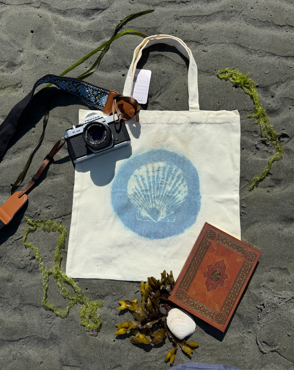 Sea Shell Cyanotype Tote