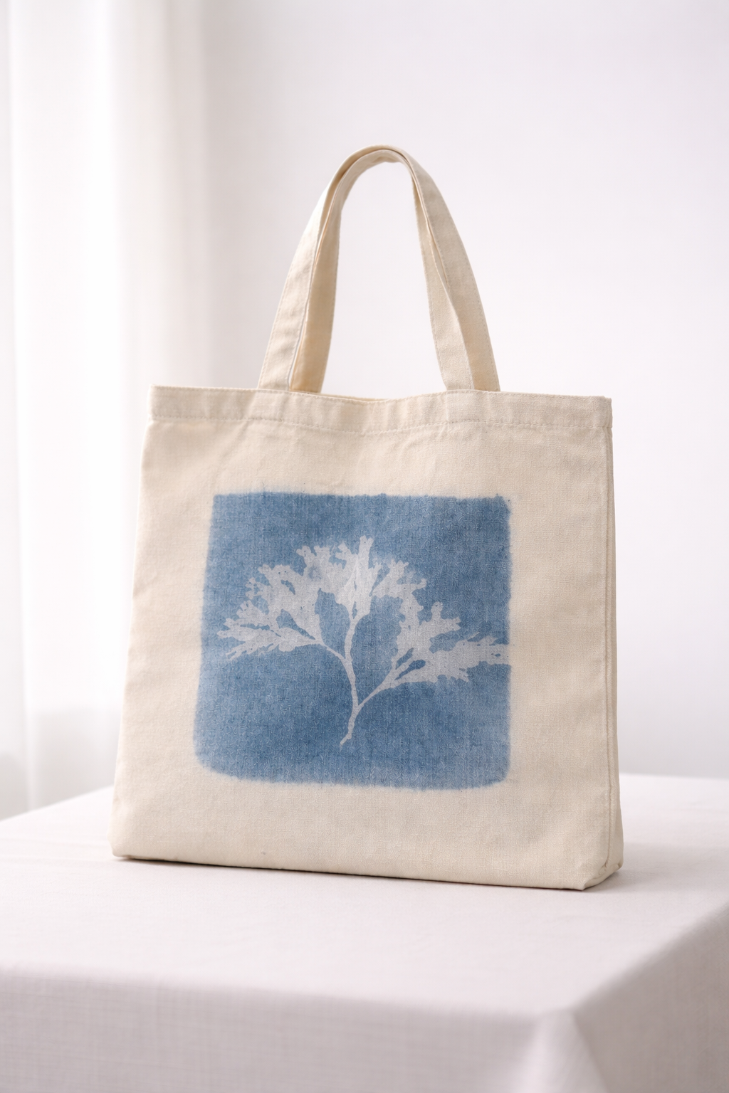 Vancouver Island Seaweed Cyanotype Tote